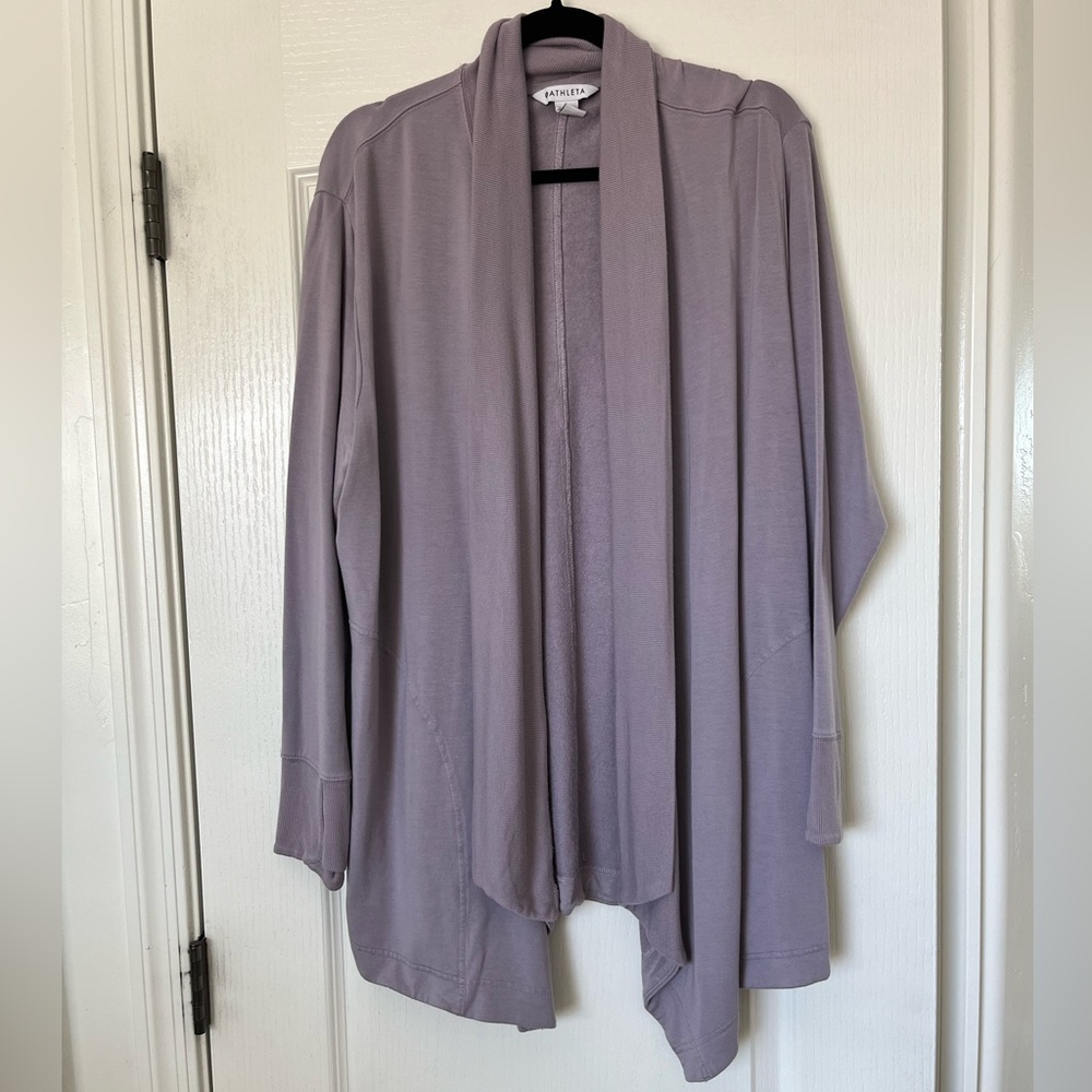 Athleta Women's Pranayama Restore Cardigan Wrap in Soft Lavender, XL
